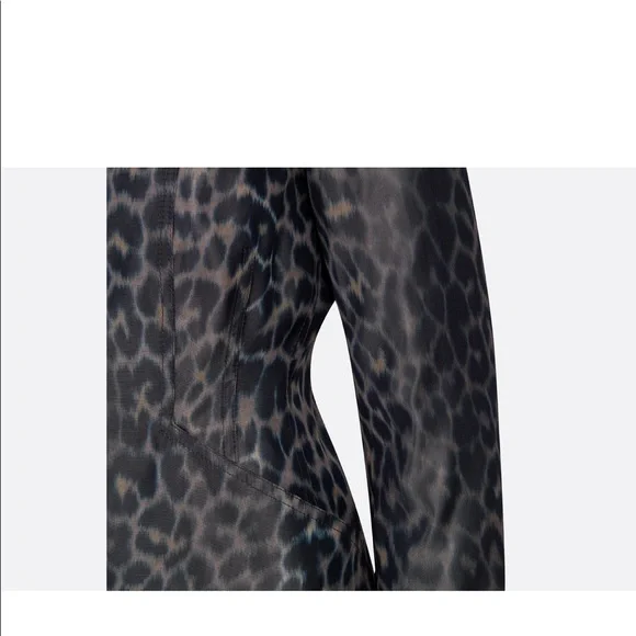 Dior bar jacket in leopard grey canvas - Picture 5 of 7